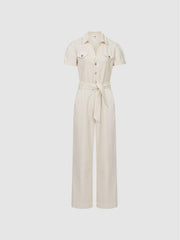Reiss Jumpsuits | Anessa Paige Anessa Denim Jumpsuit Ecru - Women