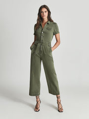 Reiss Jumpsuits | Anessa Paige Anessa Denim Jumpsuit Green - Women
