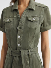 Reiss Jumpsuits | Brooklyn Paige Belted Jumpsuit Vintage Ivy Green - Women