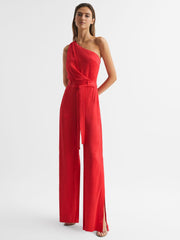 Reiss Jumpsuits | Eliza Off-The-Shoulder Jumpsuit Red - Women
