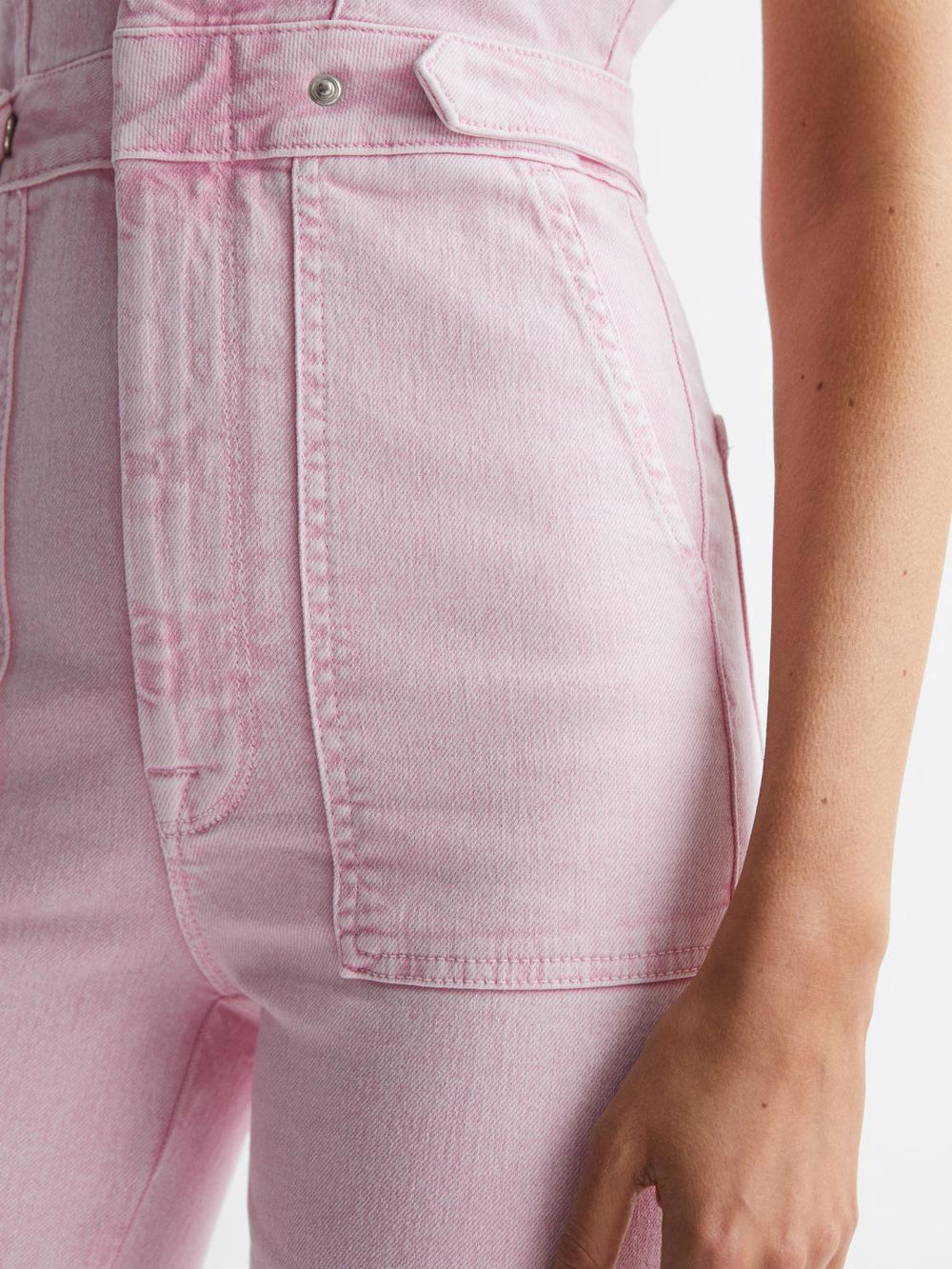 Reiss Jumpsuits | Good American Denim Jumpsuit Soft Pink - Women