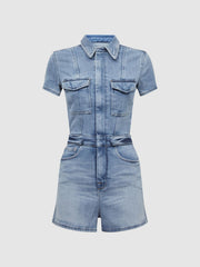 Reiss Jumpsuits | Good American Denim Playsuit Blue - Women
