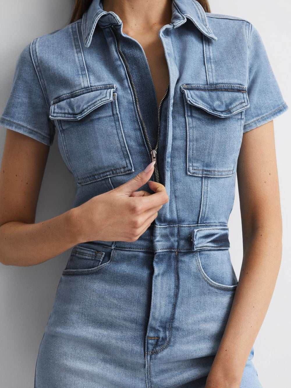 Reiss Jumpsuits | Good American Denim Playsuit Blue - Women