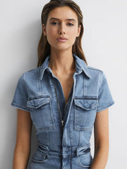 Reiss Jumpsuits | Good American Denim Playsuit Blue - Women