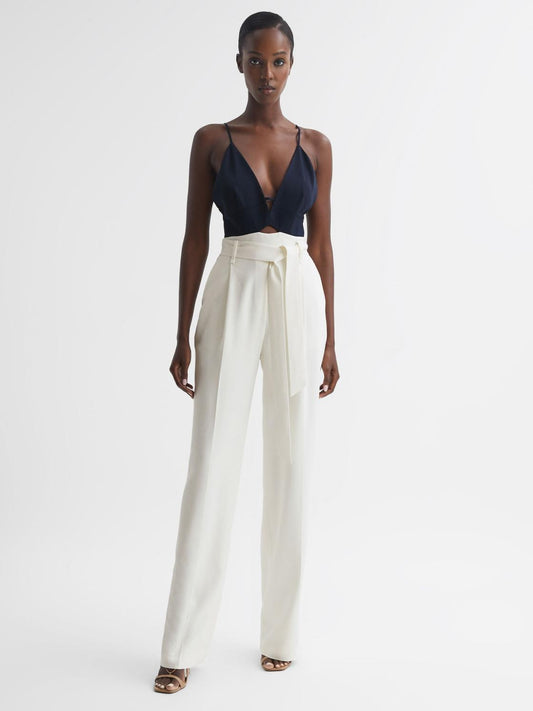 Reiss Jumpsuits | India Colourblock Jumpsuit Navy/white - Women