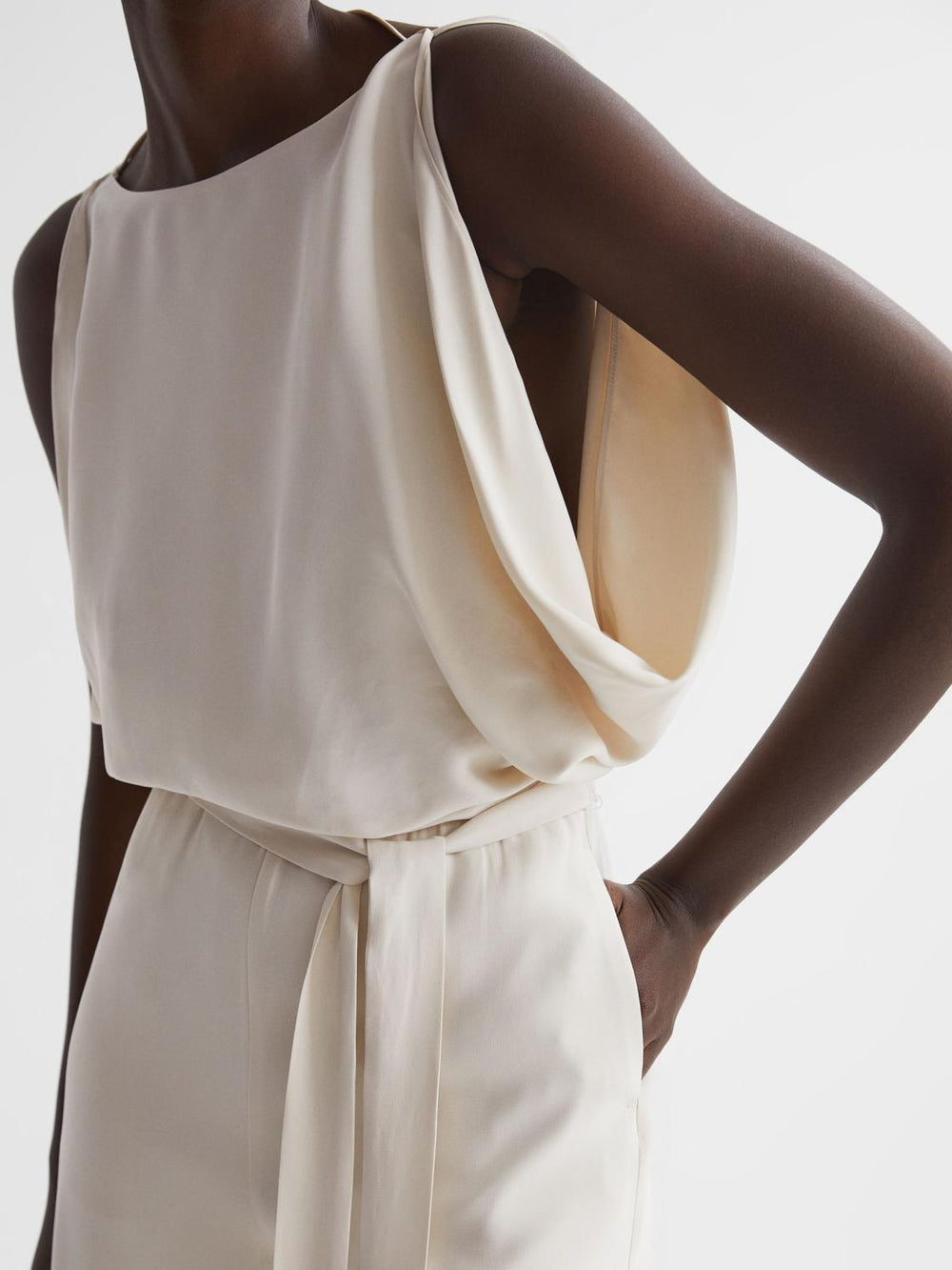 Reiss Jumpsuits | Koa Wide Leg Bridal Jumpsuit Ivory - Women