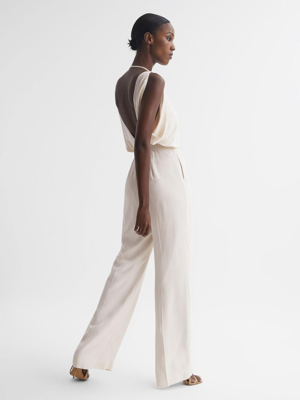 Reiss Jumpsuits | Koa Wide Leg Bridal Jumpsuit Ivory - Women