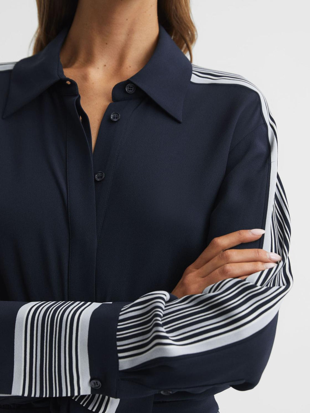 Reiss Jumpsuits | Selma Long Sleeve Jumpsuit Navy - Women