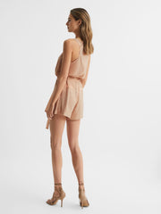Reiss Jumpsuits | Serena Embellished Sleeveless Playsuit Nude - Women