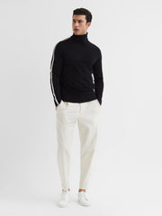 Reiss Knitwear | Aspen Long Sleeve Roll Neck Jumper Black - Men
