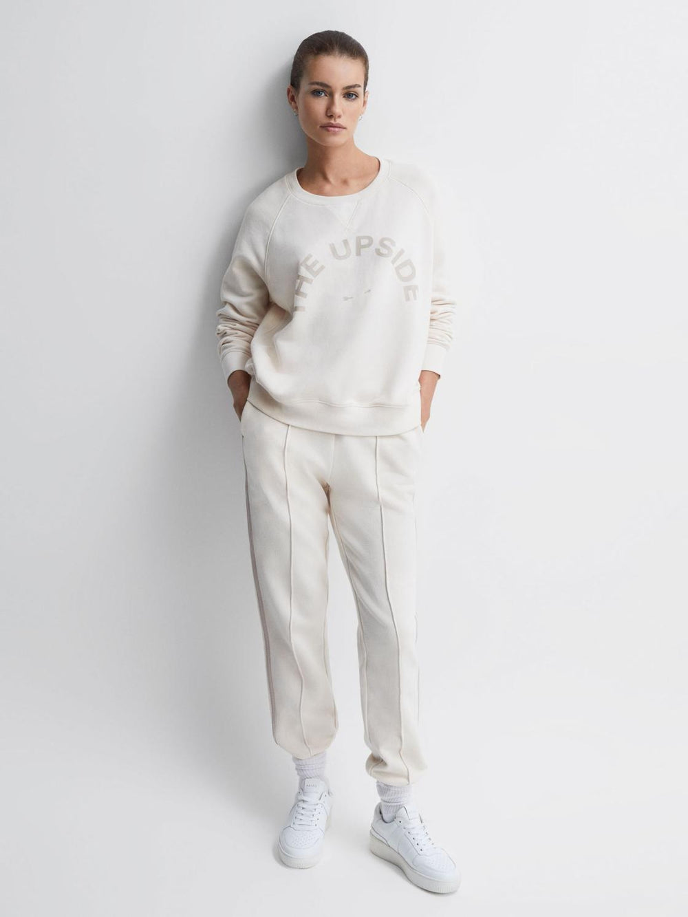 Reiss Knitwear | Baja The Upside Crew Neck Jumper Natural - Women
