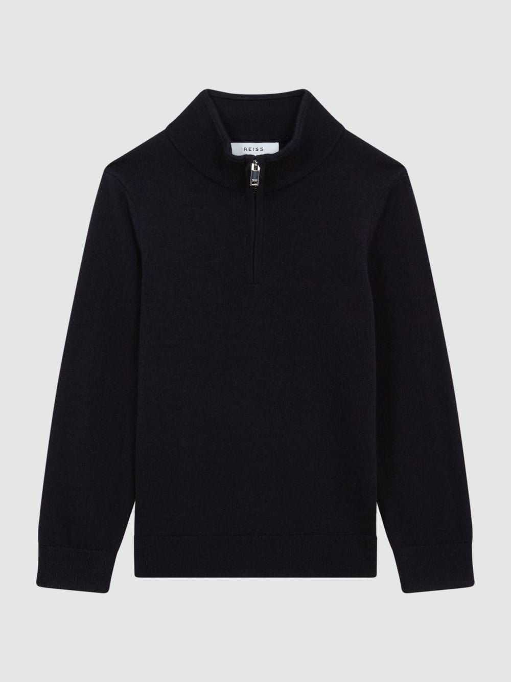 Reiss Knitwear | Blackhall Junior Zip Up Knitted Jumper Navy - Children