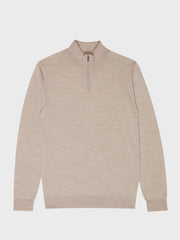 Reiss Knitwear | Blackhall Merino Wool Zip Neck Jumper Black - Men