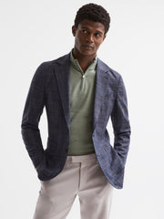 Reiss Knitwear | Blackhall Merino Wool Zip Neck Jumper Black - Men