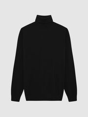 Reiss Knitwear | Caine Merino Wool Roll Neck Jumper Black - Men