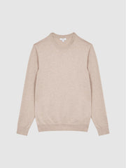 Reiss Knitwear | Charles Slim Fit Cotton Crew Neck Jumper Oatmeal - Men