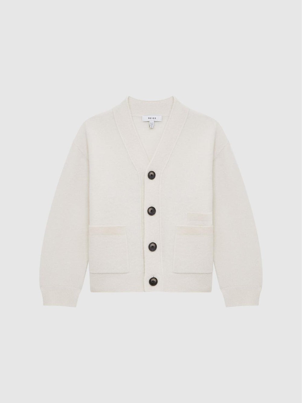 Reiss Knitwear | Chile Wool Blend Cardigan Ecru - Children