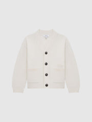 Reiss Knitwear | Chile Wool Blend Cardigan Ecru - Children