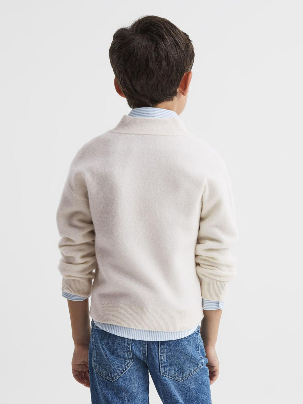 Reiss Knitwear | Chile Wool Blend Cardigan Ecru - Children