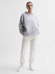 Reiss Knitwear | Dana The Upside Comfort Fit Hoodie Grey - Women