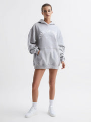 Reiss Knitwear | Dana The Upside Comfort Fit Hoodie Grey - Women