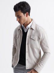 Reiss Knitwear | Earl Merino V-Neck Jumper Black - Men