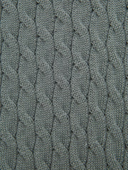 Reiss Knitwear | Eli Press Stud Cable Knit Polo Shirt Dark Sage - Children