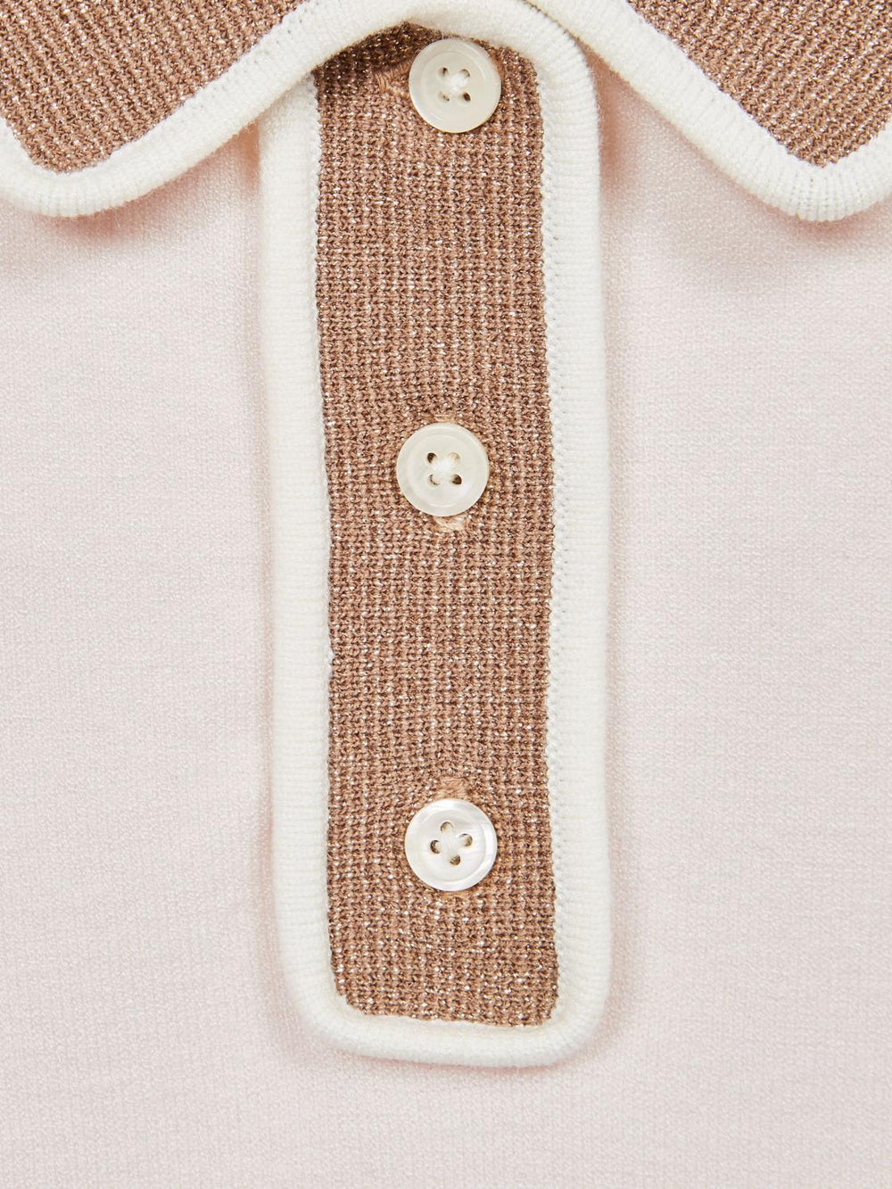 Reiss Knitwear | Eliza Lace Back Polo Pink - Children