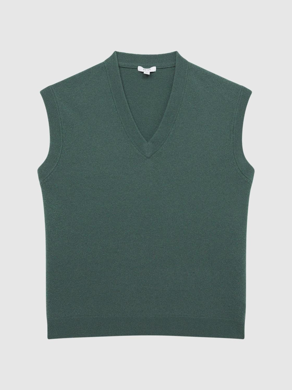 Reiss Knitwear | Fiji Wool Blend Sleeveless Knitted Vest Ecru - Men