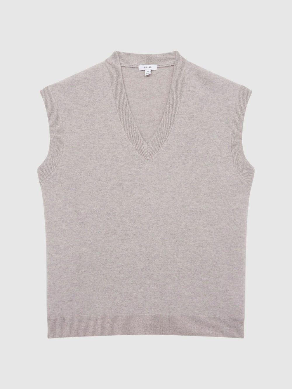 Reiss Knitwear | Fiji Wool Blend Sleeveless Knitted Vest Heather - Men
