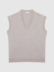 Reiss Knitwear | Fiji Wool Blend Sleeveless Knitted Vest Heather - Men