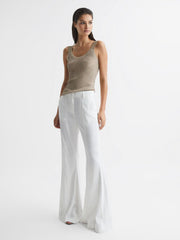 Reiss Knitwear | Imogen Metallic Vest Top Gold - Women