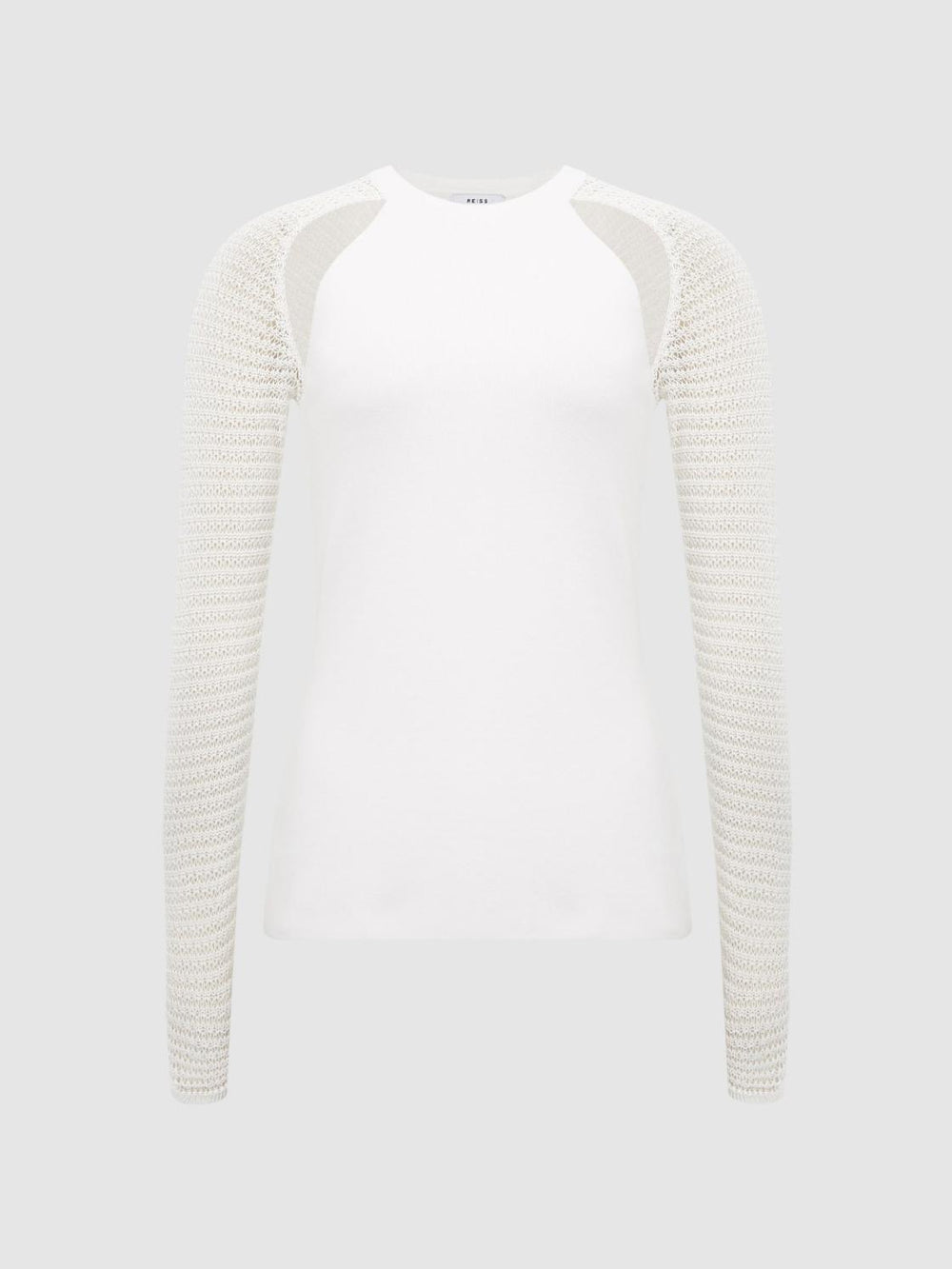 Reiss Knitwear | Maria Sheer Twist Front Jumper Ivory - Women
