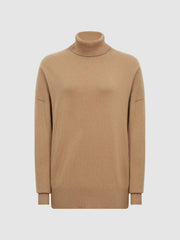 Reiss Knitwear | Nova Knitted Roll Neck Jumper Black/camel - Women