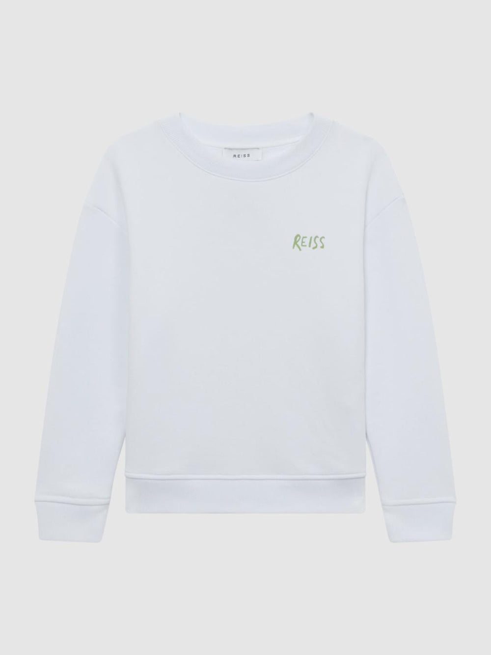 Reiss Knitwear | Positano Cotton Crew Neck Jumper Ecru - Children
