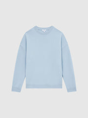 Reiss Knitwear | Prague Merino Blend Crew Neck Jumper Aquamarine - Men