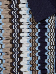 Reiss Knitwear | Redbourne Half-Zip Knitted Polo Shirt Navy - Children