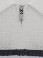 Reiss Knitwear | Rome Slim Fit Half Zip Colourblock Polo Shirt Airforce Blue - Children