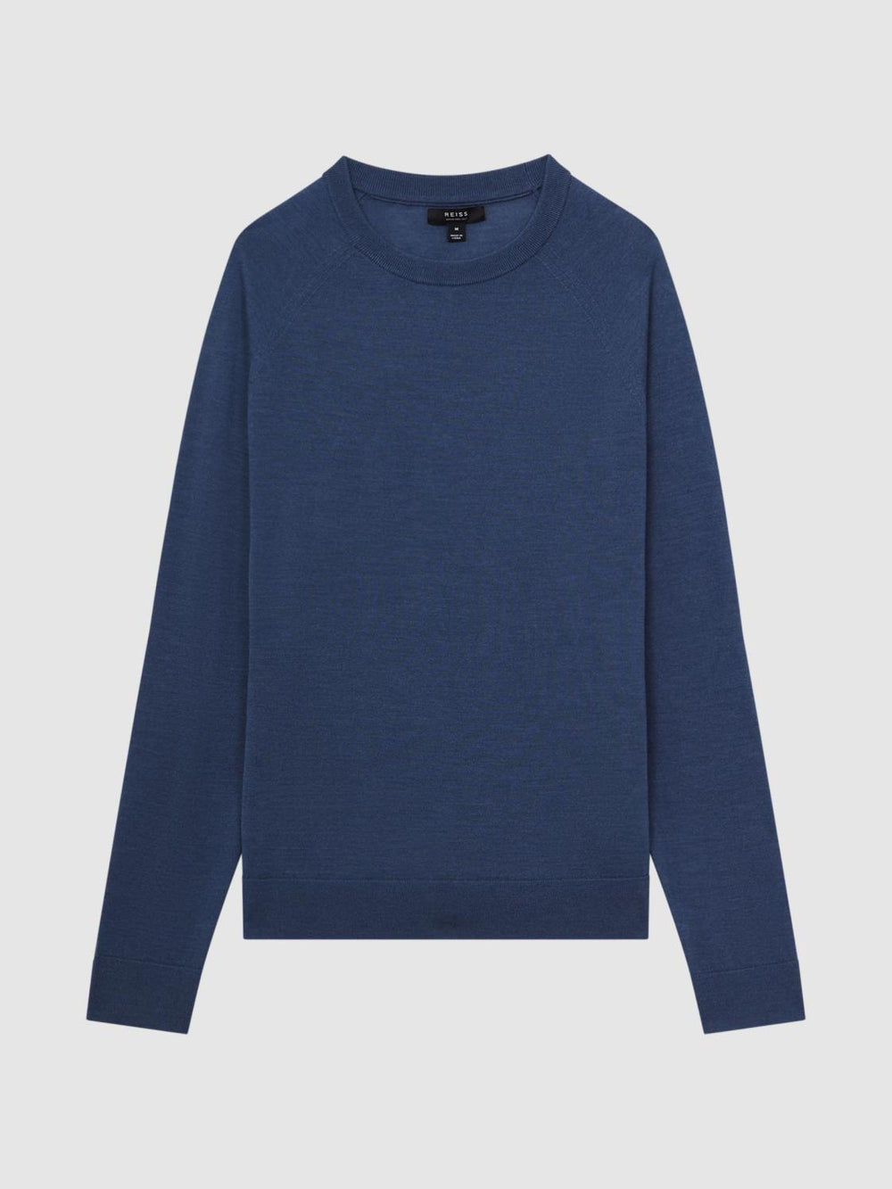 Reiss Knitwear | Tinto Merino Silk Knitted Jumper Airforce Blue - Men