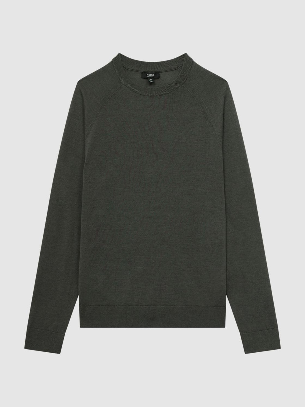Reiss Knitwear | Tinto Merino Silk Knitted Jumper Sage - Men