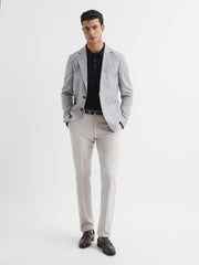 Reiss Knitwear | Trafford Merino Wool Polo Shirt Bordeaux - Men