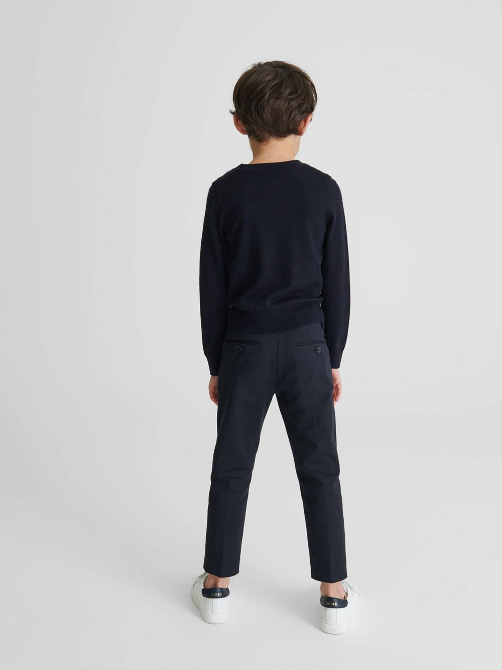 Reiss Knitwear | Wessex Junior Crew Neck Knitted Jumper Navy - Children