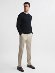 Reiss Knitwear | Wessex Merino Wool Jumper Black - Men