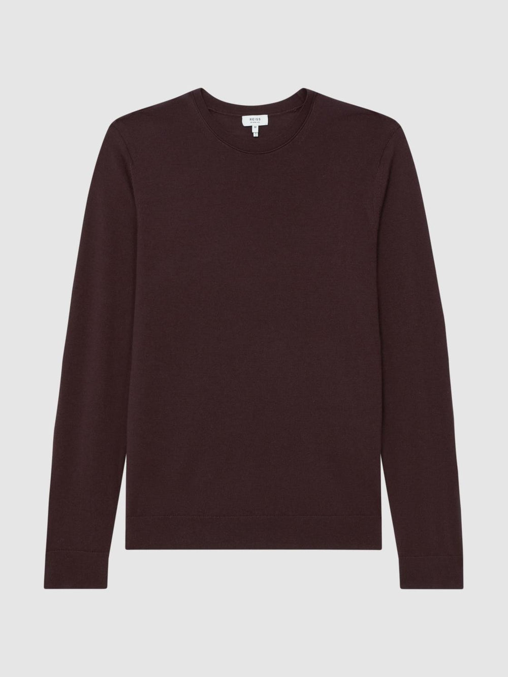 Reiss Knitwear | Wessex Merino Wool Jumper Bordeaux - Men