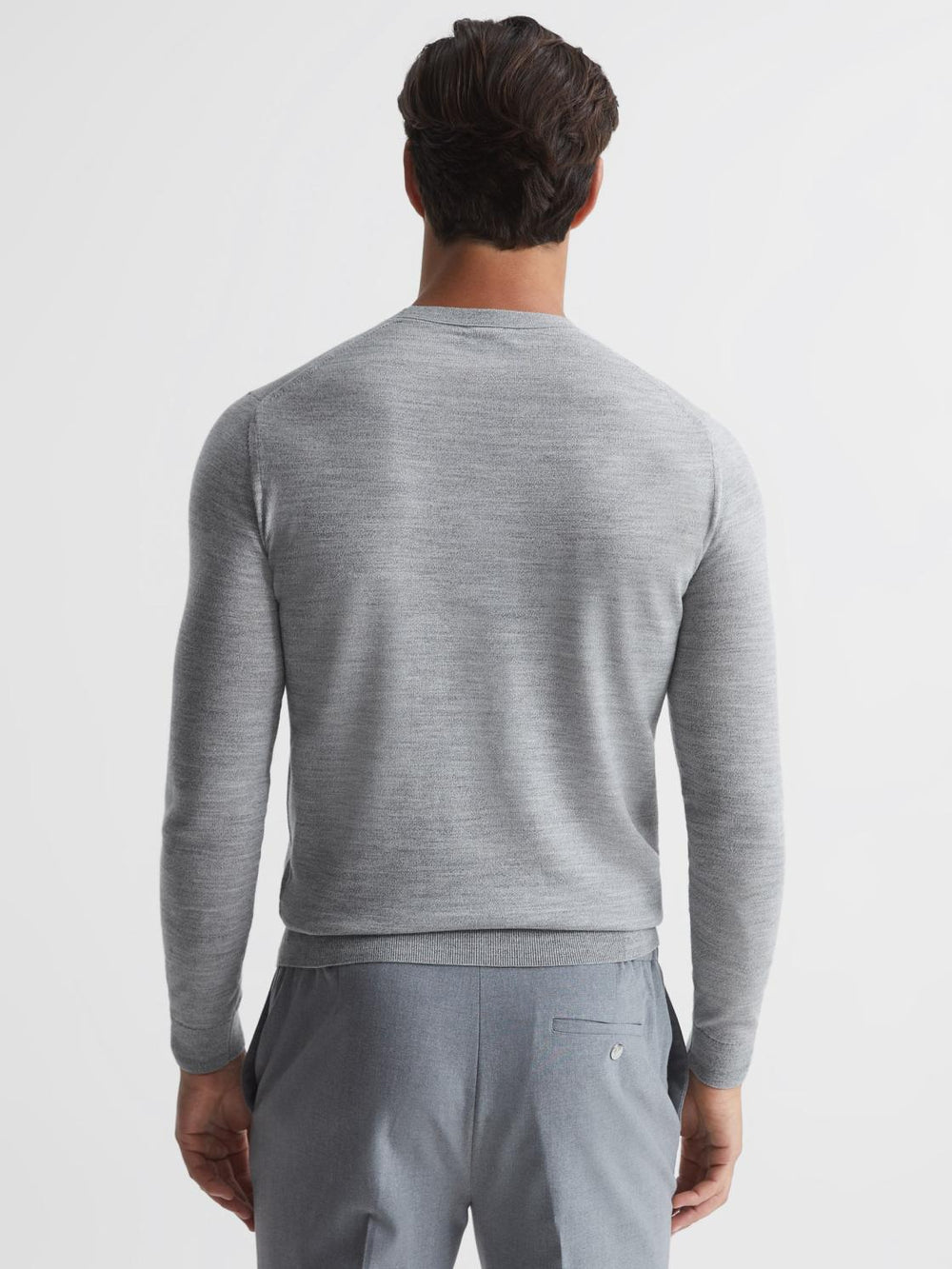 Reiss Knitwear | Wessex Merino Wool Jumper Bordeaux - Men
