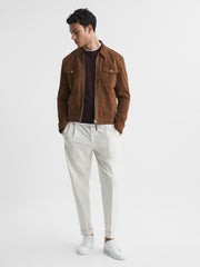 Reiss Knitwear | Wessex Merino Wool Jumper Bordeaux - Men