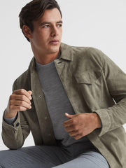 Reiss Knitwear | Wessex Merino Wool Jumper Bordeaux - Men