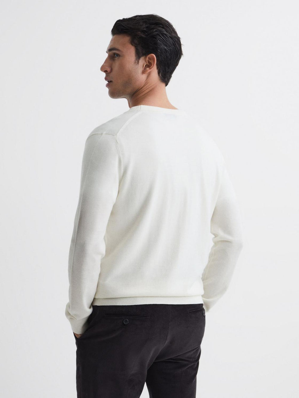 Reiss Knitwear | West Merino Wool Cardigan Blanco - Men