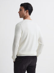 Reiss Knitwear | West Merino Wool Cardigan Blanco - Men