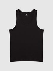 Reiss Loungewear & Nightwear | Vinnie Cotton Stretch Vest Black - Men
